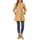 thumbnail image 2 of Abrigo de mujer INSPIRE CHIC de longitud media con cuello alto, de un solo botón, abrigo de invierno en color caqui, talla XS, 2 of 7