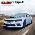 thumbnail image 5 of Ikon Motorsports Front Bumper Lip Fits 2020-2023 Dodge Charger Widebody IKON Style Carbon Fiber Print ABS Air Dam Chin Spoiler Protector Splitter 7PCS, 5 of 9