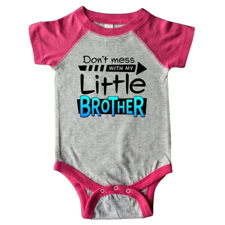 

Inktastic Don t Mess with my Little Brother Gift Baby Boy or Baby Girl Bodysuit