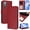 Red, variant on Wallet Case For Samsung Galaxy Note 20, RFID Blocking Credit Card Holder,Premium PU Leather Folio Magnetic Closure Flip Kickstand Function with Hand Strap Shockproof Cover Women Men,Rosegold