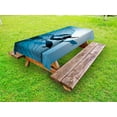 thumbnail image 1 of Underwater Outdoor Tablecloth, A Mermaid Rescues Flight of Dolphins from a Fishing Net Freedom Diver Artwork Print, Decorative Washable Fabric Picnic Tablecloth, 58 X 120 Inches, Blue, by Ambesonne, 1 of 2
