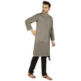 thumbnail image 2 of Atasi Indian Designer Kurta For Mens Party Wear Solid Color Ethnic Long Shirt, 2 of 7
