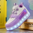 thumbnail image 3 of Kids Roller Skates Light up Shoes with Wheels Shoes LED USB Charging Roller Sneakers for Girls Boys Birthday Christmas Gift, 3 of 20