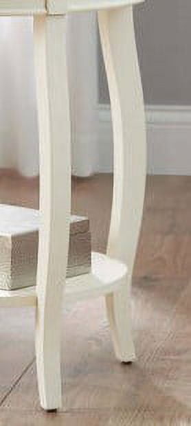 Better Homes & Gardens 18 in Round Accent Table with Drawer, Ivory