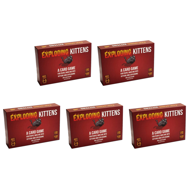 Exploding Kitten Collection Juegos Mesa A Partir 14 Años para Adolescentes Y Adultos (gato) Rojo