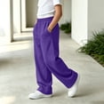thumbnail image 6 of Nugftut Girls Sweatpants Elastic Waist Loose Wide Leg Pants with Pockets Sizes 7-8, 6 of 9