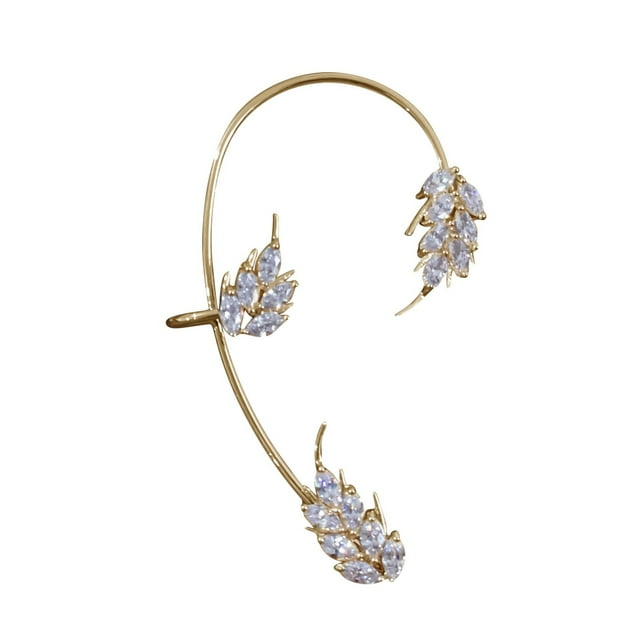 Boucles d'Oreilles Oreilles de Blé avec Strass pour Femmes Filles Sans Perçage Boucles d'Oreilles Oreilles de Blé Boucles d'Oreilles Enveloppe pour Femmes Boucles d'Oreilles pour Femmes Boucles d'Oreilles Pendantes pour Femmes