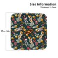 thumbnail image 2 of Lsque Vintage Casino Chips Pattern 4" Drink Coasters Set of 4, PVC Leather Absorbent Coasters, Table Coaster Set Decorative Coffee Cup Coasters Housewarming Gift -Square, 2 of 6