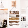 thumbnail image 5 of 5 PCS Bless Wooden Signs Cutlery Wall Decorative Plaque Restaurant Art Decor Wall-Mounted Hanging Wood Signs Entryway Wall Art Decoration for Restaurant Kitchen Cafe Dining Room Decor, 5 of 6