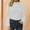 White, variant on Female Ladies Summer Tops Women's Solid Long Sleeve Turtleneck Ruched Slim Fit T-Shirt Backless Tops Bow Top