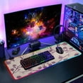 thumbnail image 6 of Purple Vines RGB Gaming Mouse Pad Large Keyboard Mat Rubber Base 13 Light Modes, 6 of 6