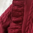 thumbnail image 5 of Kucnuzki 3T Toddler Baby Girl Winter Outfits Pants Sets 4T Long Sleeve Pure Color Casual Embroidered Top Elastic Flare Pants 2PCS Set Red, 5 of 8