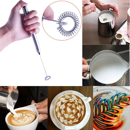 

Stirrer Frother Beater Foamer Milk Coffee Stainless Electric Milk Steel Handheld Kitchen，Dining Bar