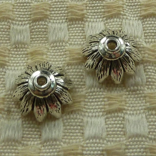 HOOUN 285 Pcs Tibetan Silver Bead Caps 14X6MM S3939 DIY Jewelry Making