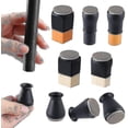thumbnail image 1 of Silicone Chair Leg Floor Protectors With Felt Fit 0.5" - 1" 16 Pcs, 1 of 4