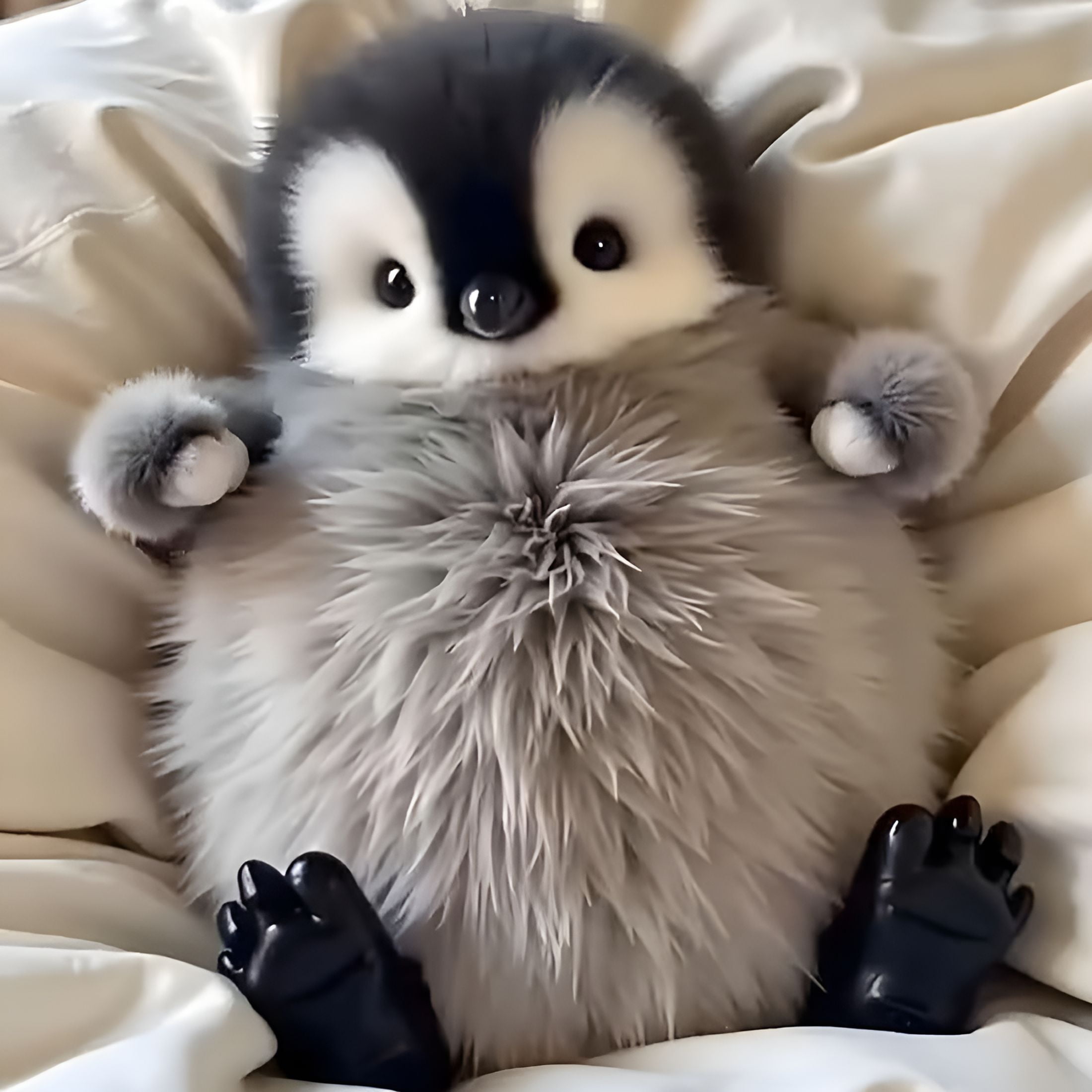 BESTSKY Super Realistic Plush Robot Penguin, Interactive Emotional Support Partner - Waddle(1Pcs)