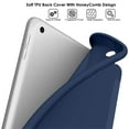 thumbnail image 4 of iPad Air 1 2013 9.7 Inch [ Air 1st Gen ] A1893 A1822 A1566 MD785LL/A MD788LL/A MD786LL/A MD789LL/A Smart Trifold Lightweight Soft Silicone TPU Back Case - Navy Blue, 4 of 7