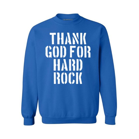 Awkward Styles Thank God for Hard Rock Unisex Sweatshirt Christian Sweatshirt for Her Religious Collection Hard Rock Crewneck for Women Coffee Sweater for Men Christian Gifts Rock Outfit God Sweater