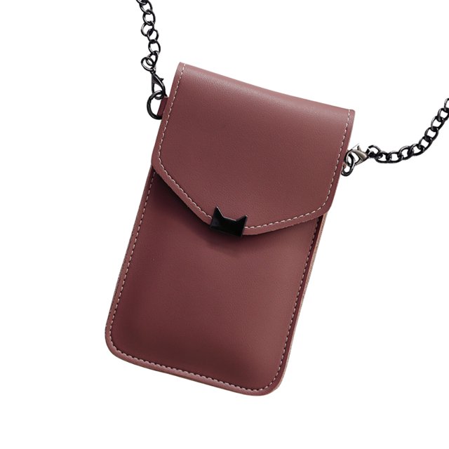Bolso bandolera Mujer Bolso bandolera Cadena de piel sintética Pantalla táctil Bolsa de almacenamiento para teléfono, Rosa oscuro Advancent AP000967-02