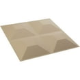 thumbnail image 6 of Ekena Millwork 11 7/8"W x 11 7/8"H Swindon EnduraWall Decorative 3D Wall Panel, UltraCover Satin Smokey Beige (12-Pack for 11.76 Sq. Ft.), 6 of 6