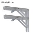 thumbnail image 5 of Heavy Duty Folding Shelf Brackets - 8, 10 & 12 - Wall Mounted for Bench Table with Screws, 5 of 5