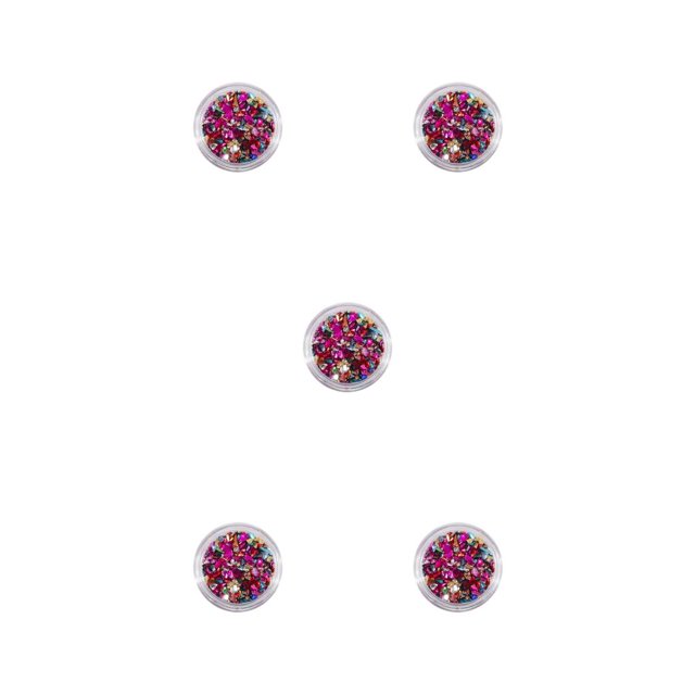 Jumpingount Arte de uñas cristal triturado Piedras Brillo Fragmento de cristal color mezclado