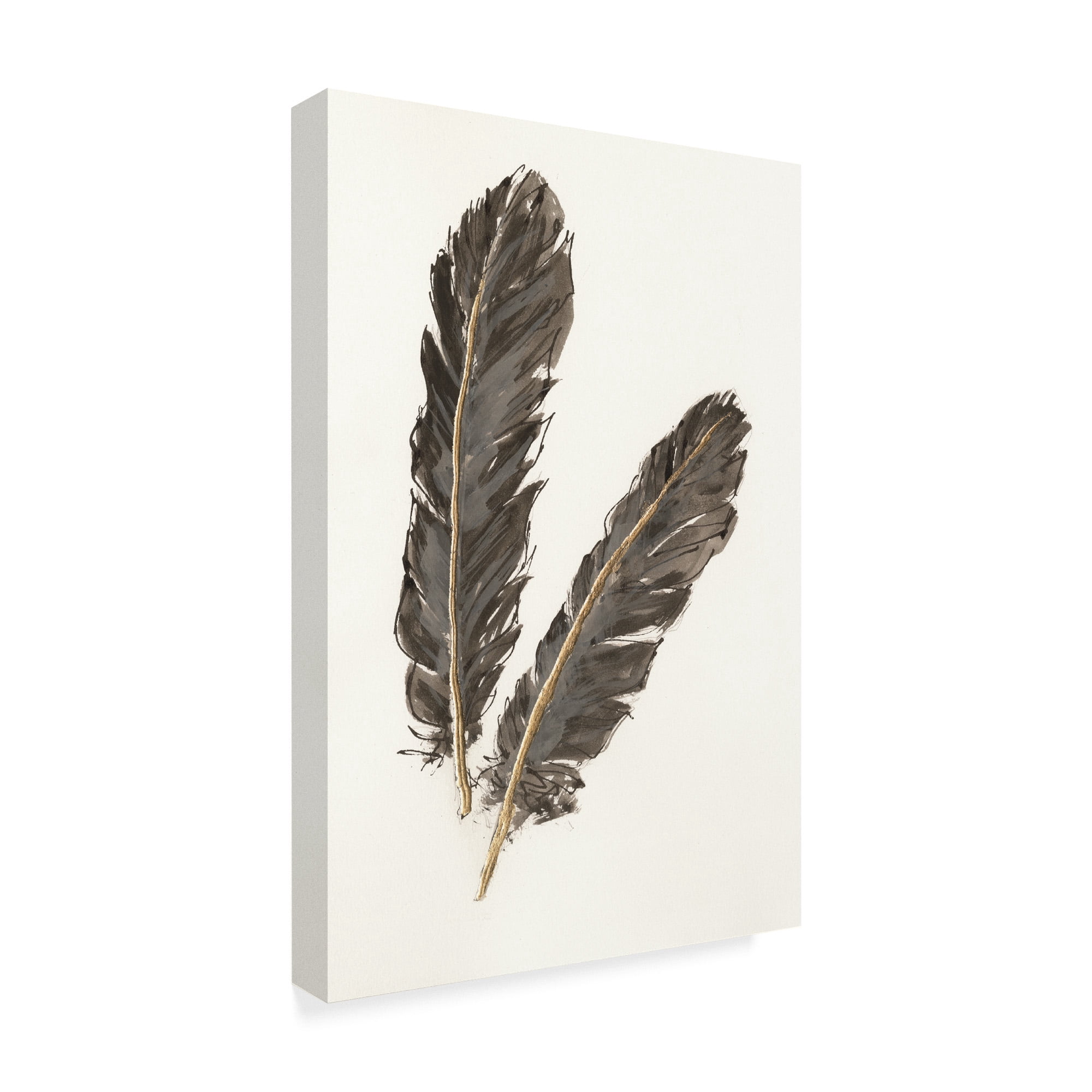 Trademark Fine Art 'Gold Feathers IV' Canvas Art by Chris Paschke