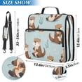 thumbnail image 3 of Water-Resistant 3-Ring Binder Organizer with Multiple Pockets Zipper Binder Bag for Office Cute Otters in Various Poses, 3 of 8