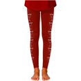 thumbnail image 2 of Toddler Girl Pants Fashion Print Tapered Athletic Jogger Pants Stretchable Long Leggings Size 3-4T ,Red, 2 of 5