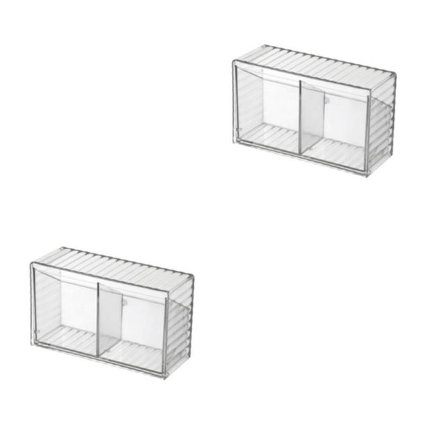 Organizador de baño Wosthever montado en la pared a prueba de polvo 17.3*10.3*6.6 cm 2Conjunto