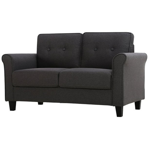 LifeStyle Solutions Harvey Tufted Loveseat in Heather Gray ...
