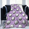 thumbnail image 7 of Golf Ball Purple Throw Blanket, Gifts For Men Women, Soft Warm Cozy Lightweight Fleece Throw Blankets Sherpa Fuzzy Stuff For Bed Sofa Couch Chair 50"X40", 7 of 7