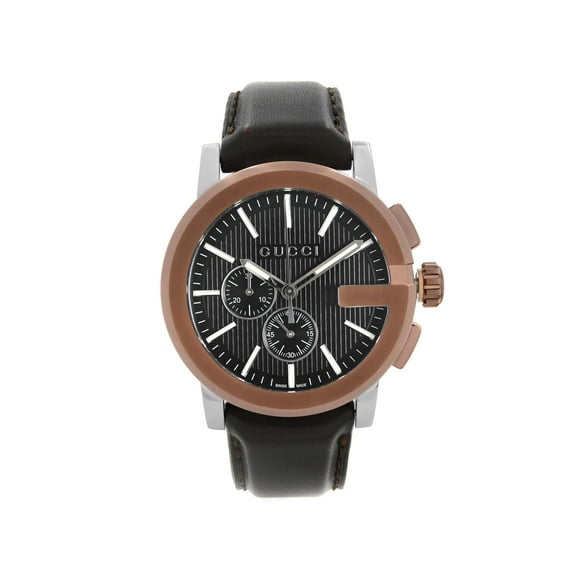 Gucci G-Chrono XL Steel Chronograph Black Dial Quartz Men Watch YA101202