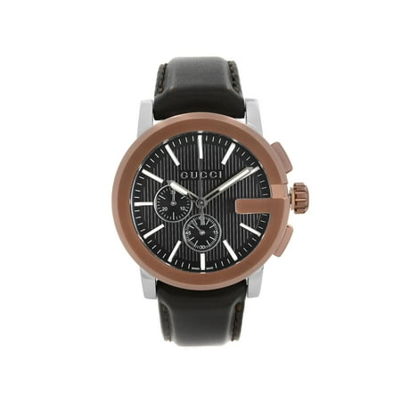 Gucci G-Chrono XL Steel Chronograph Black Dial Quartz Men Watch YA101202