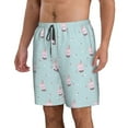 thumbnail image 2 of Kdxio Boba Milk Tea F Pattern Mens Casual Shorts - Drawstring Summer Beach Sports Shorts for Men, 2 of 9