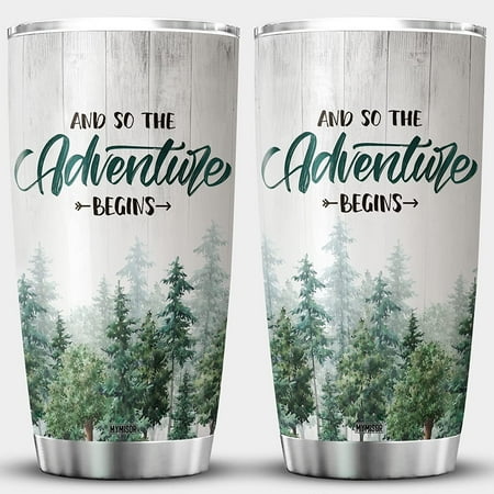 

Athenstics And So The Adventure Begins Tumbler 20oz Retirement Gifts For Women Graduation Mug New Job Going Away Gift For Coworker Stainless Steel Coffee Cup For Bachelorette Party