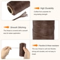 thumbnail image 3 of Uxcell Waxed Thread,197 Yard 1mm 210D Flat Wax Thread Polyester Waxed String for Leather Sewing Hand Weaving Book Binding Home Decoration,Deep Brown, 3 of 6