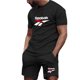 thumbnail image 2 of Conjunto de pantalones cortos estampados para hombre, camiseta de manga corta, transpirable, de secado rápido, para correr, novedad de verano, 2024, 2 of 5