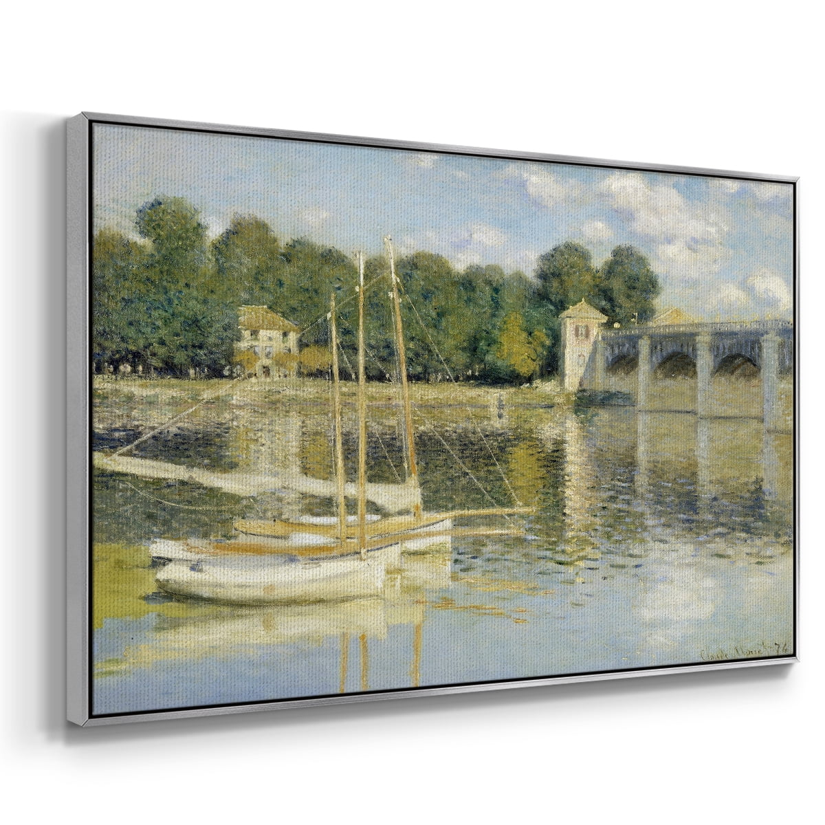 Vintage Nautical Print-XC By Wexford Home Framed in Silver Wood Gallery Wrapped Canvas 27 in. x 41 in.