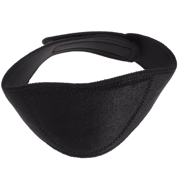 EeaseMX Cinturón de turmalina para terapia cervical con soporte autocalentable para aliviar el dolor de migrañas (negro)