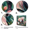 thumbnail image 3 of Designart "Rhino Paradise in Pink and Green I" Animals Framed Wall Art Decor - Modern Pink Rhinoceros Living Room Framed Canvas Art, 3 of 6