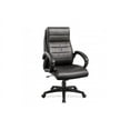 thumbnail image 5 of Lorell Deluxe High-back Leather Chair Leather Seat - Leather Back - 5-star Base - Black - 27.8" Width x 32" Depth x 44.5" Height - 1 Each, 5 of 6