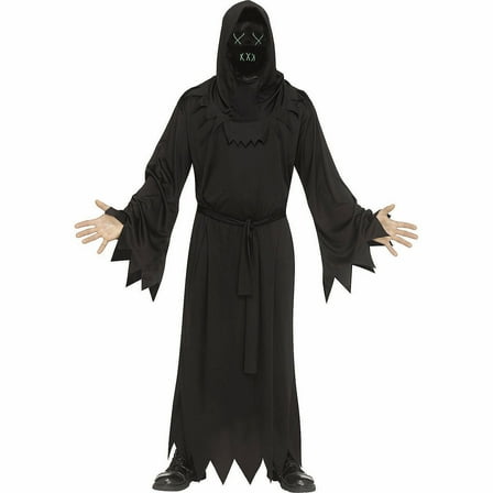 Fun World Adult Electroluminescent Mask Phantom Costume - Size One Size Fits Most - Black
