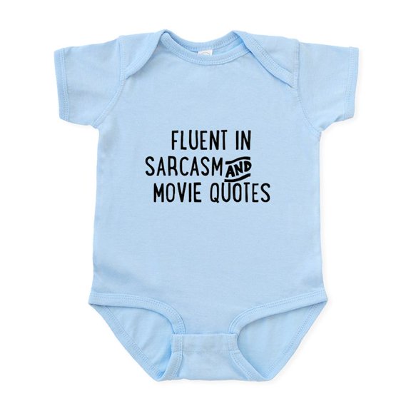 CafePress - Fluent In Sarcasm And Movie Quotes Body Suit - Baby Light Bodysuit, Size Newborn - 24 Months