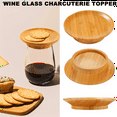 thumbnail image 3 of 4 PCS Wine Glass Covers Wood Drinking Glass Lids to Keep Bugs Out Wood Water Glass Toppers Keeps Debris and Dust, 3 of 7