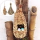 thumbnail image 4 of 2 piezas de adorno de jaula de pájaros para jardinería, decoración de nido de pájaro, decoración de jardín de nido de pájaro de paja, 4 of 5