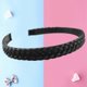 thumbnail image 2 of Braid Braided Hair Plaited Braided Headband Hair Accessioeies for Women Girls (Black), 2 of 3
