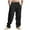 hgg311-Black, variant on Yaoyar Mens Linen Pants Yoga Beach Loose Fit Casual Summer Elastic Waist Drawstring Baggy Trousers with Pockets