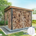 thumbnail image 4 of 2 Panels Outdoor Curtains for Patio Waterproof 54"x108" Bread Weatherproof Privacy Outsides Curtains, Brown Farmhouse Chic Abstract Food Texture Grommet Thermal Drapes for Cabana Porch Pergola, 4 of 8