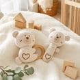 thumbnail image 2 of Plumora Baby Cotton Rattle Teether Set - Organic Cotton Plush Sensory Toy, Car Seat and Stroller Hanging, Chewable Soft Rings, Crib Toys for Infants, Encourages Fine Motor Skills., 2 of 5